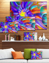 Spectacular Stain Glass with Spirals - Extra Large Floral Canvas Art Print