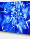 Rotating Bright Blue Fireworks - Extra Large Floral Canvas Art Print