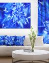 Rotating Bright Blue Fireworks - Extra Large Floral Canvas Art Print