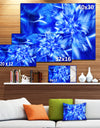 Rotating Bright Blue Fireworks - Extra Large Floral Canvas Art Print