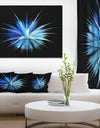 Colorful Blue Fountain of Crystals - Extra Large Floral Canvas Art Print