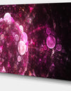 Pink on Black World Bubbles - Extra Large Floral Canvas Art Print