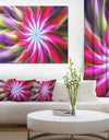 Pink Flower Dance Bright Spiral - Extra Large Floral Canvas Art Print