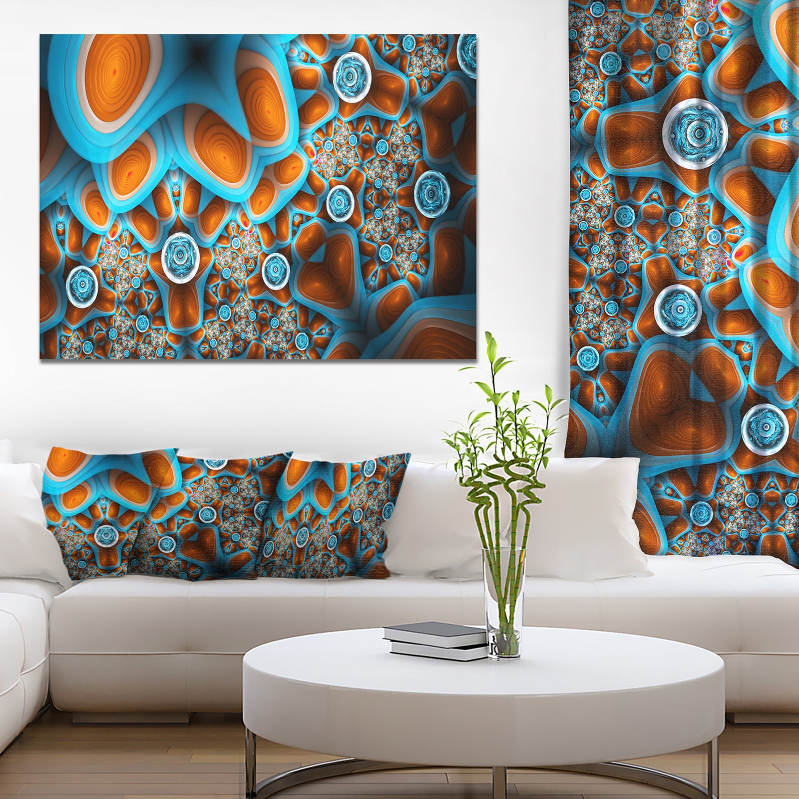 Brown Extraterrestrial Life Forms - Extra Large Floral Canvas Art Print
