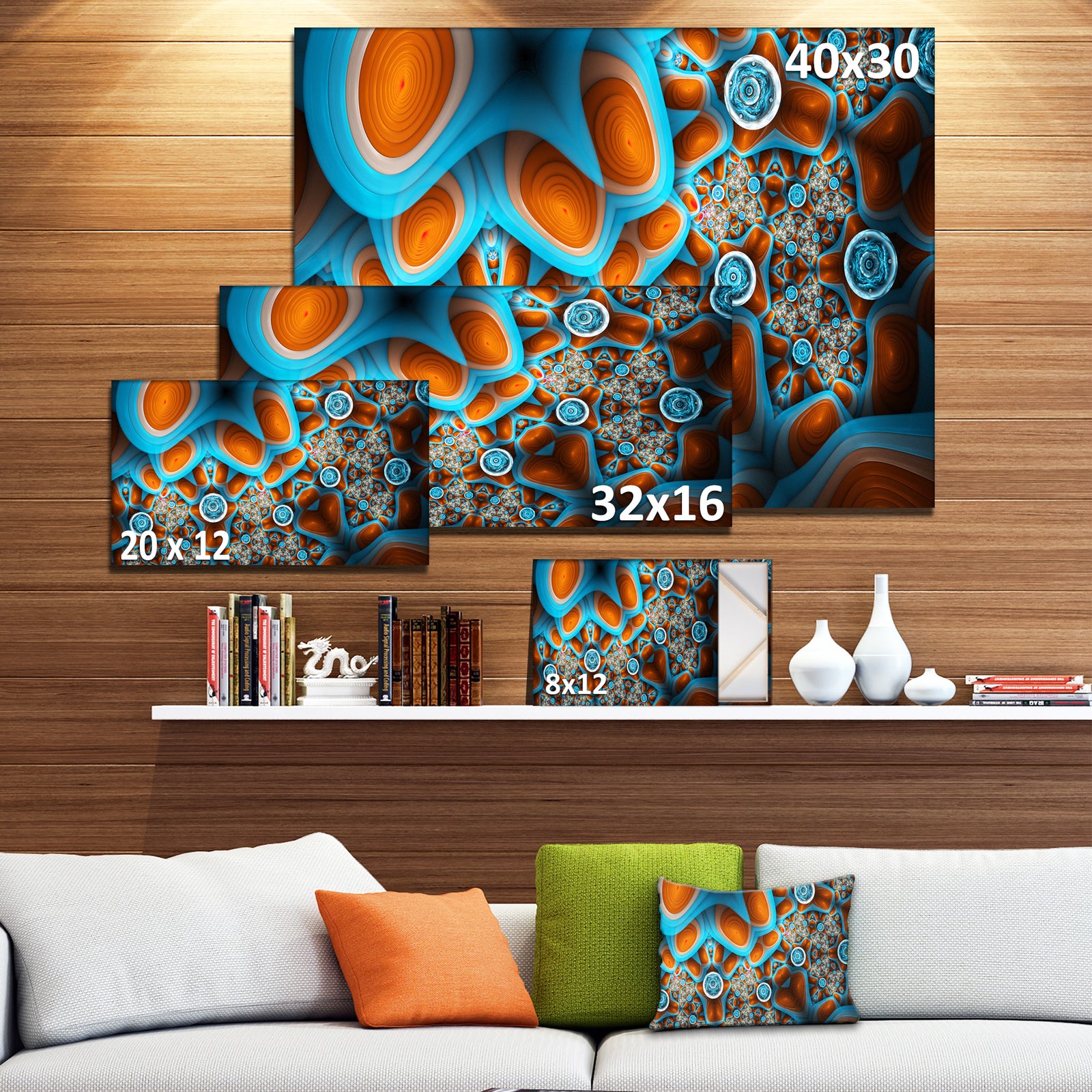 Brown Extraterrestrial Life Forms - Extra Large Floral Canvas Art Print