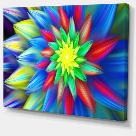 Dance of Bright Multi-Color Flower - Extra Large Floral Canvas Art Print