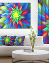 Dance of Bright Multi-Color Flower - Extra Large Floral Canvas Art Print