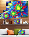 Dance of Bright Multi-Color Flower - Extra Large Floral Canvas Art Print