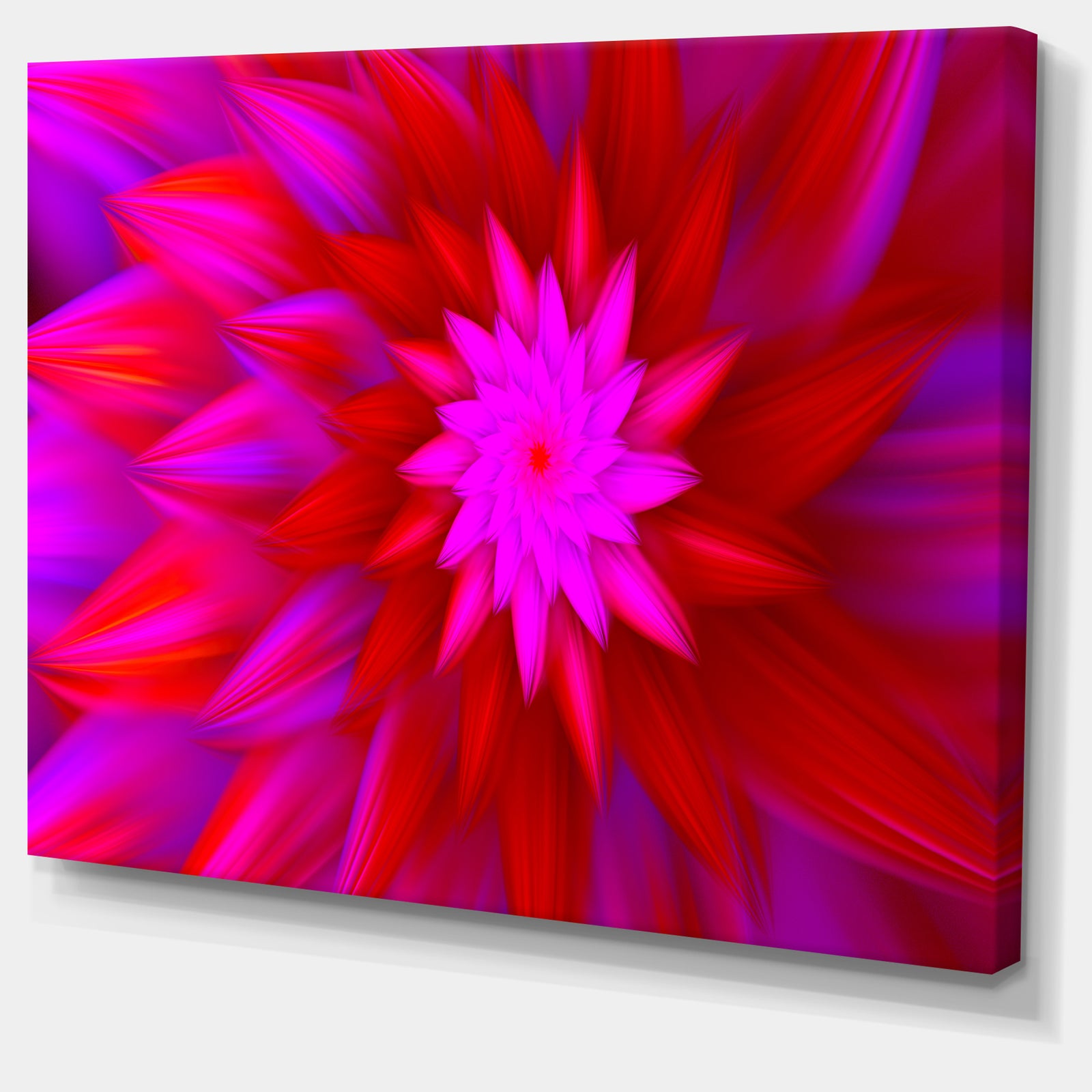 Dance of Bright Spiral Pink Flower - Extra Large Floral Canvas Art Print