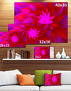 Dance of Bright Spiral Pink Flower - Extra Large Floral Canvas Art Print