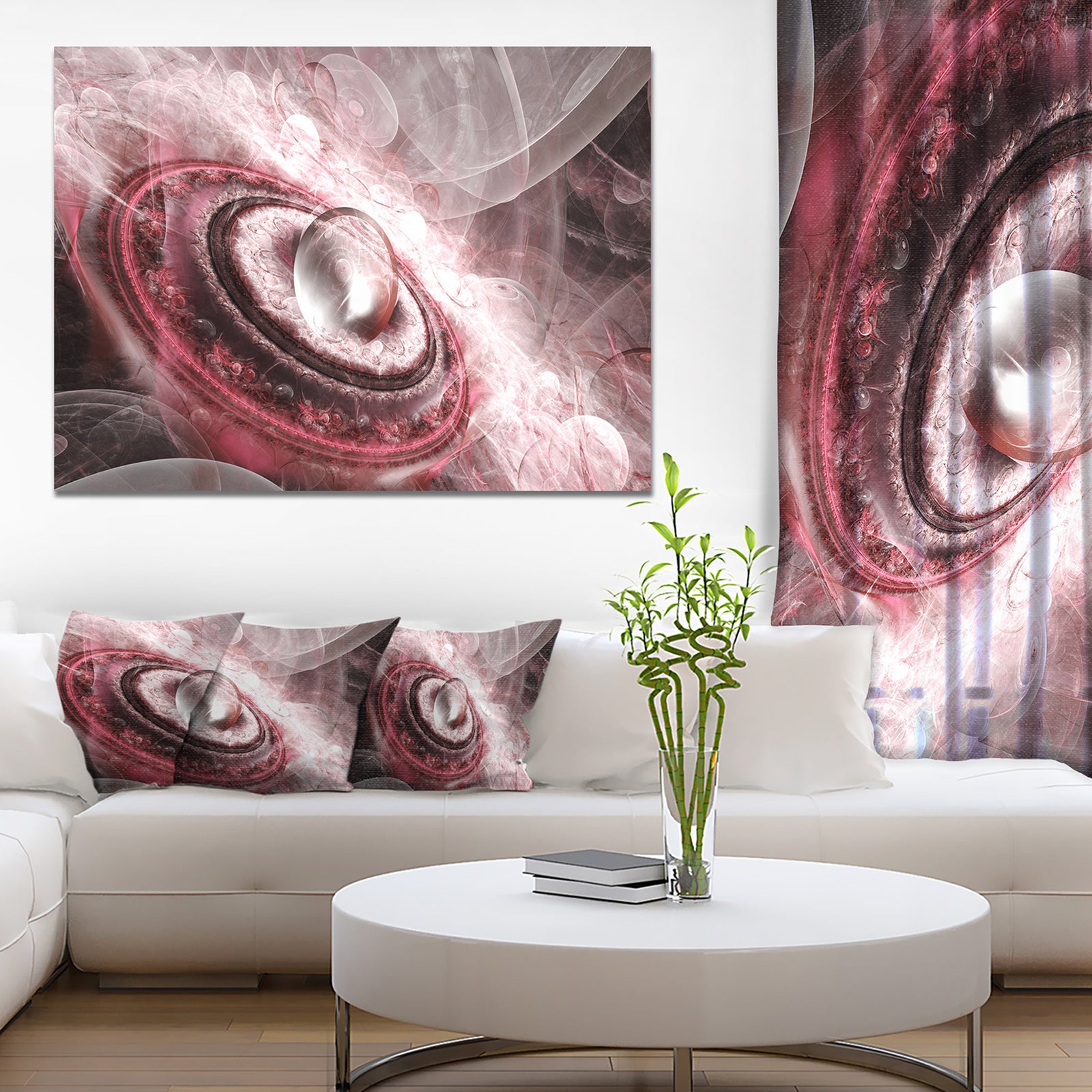 Crystal Rotating Flying Saucer - Extra Large Floral Canvas Art Print
