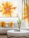 Shining Yellow Exotic Fractal Flower - Extra Large Floral Canvas Art Print