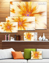 Shining Yellow Exotic Fractal Flower - Extra Large Floral Canvas Art Print