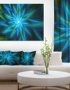 Shining Turquoise Exotic Flower - Extra Large Floral Canvas Art Print