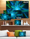 Shining Turquoise Exotic Flower - Extra Large Floral Canvas Art Print