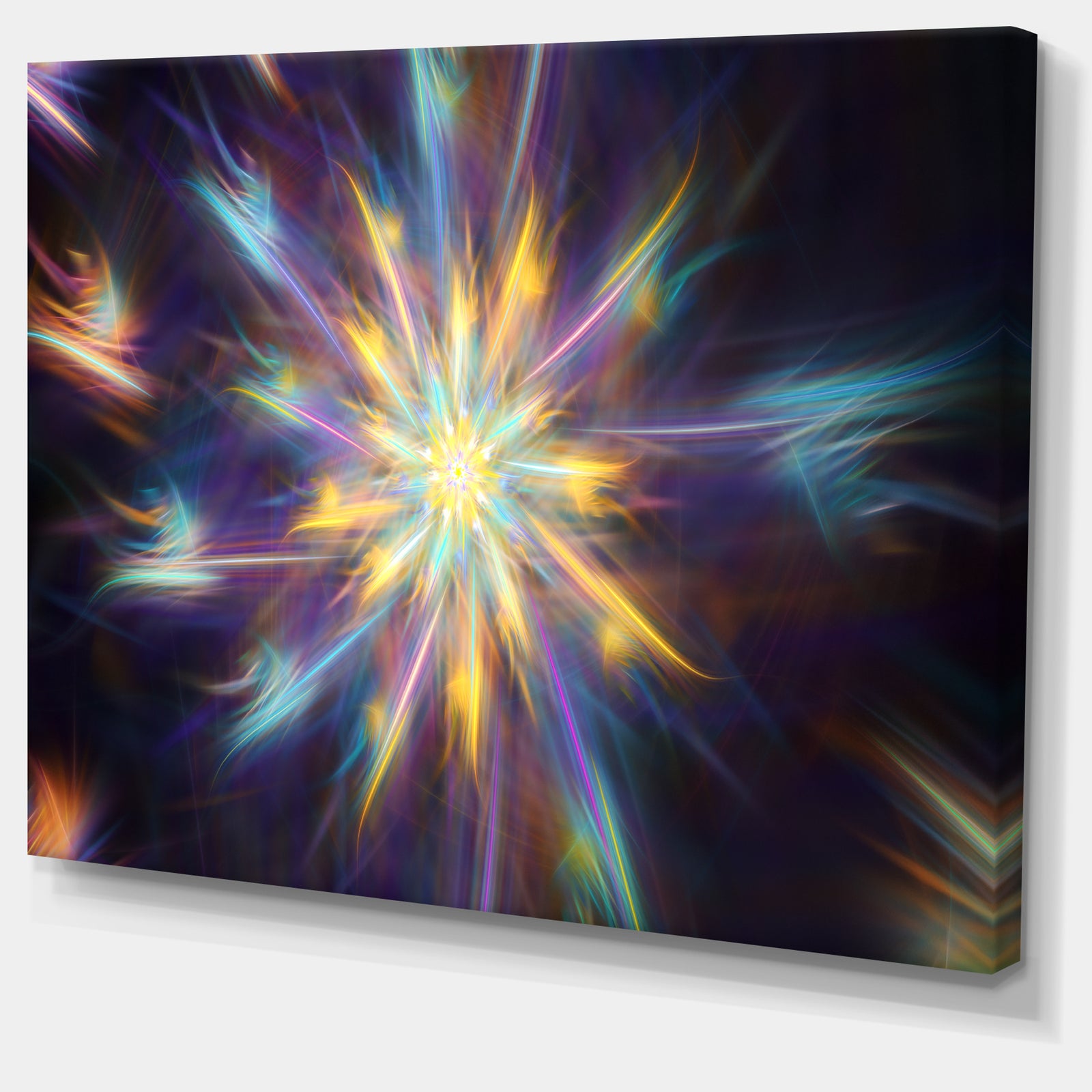 Shining Multi-Color Exotic Flower - Extra Large Floral Canvas Art Print