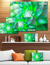 Large Green Alien Fractal Flower - Extra Large Floral Canvas Art Print