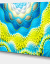 Blue Yellow Spiral Snake Skin - Extra Large Floral Canvas Art Print