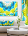 Blue Yellow Spiral Snake Skin - Extra Large Floral Canvas Art Print