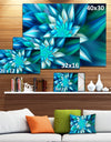 Huge Blue Fractal Flower - Extra Large Floral Canvas Art Print