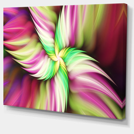 Huge Rotating Pink Flower - Extra Large Floral Canvas Art Print