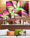 Huge Rotating Pink Flower - Extra Large Floral Canvas Art Print