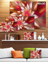 Huge Red Fractal Flower - Extra Large Floral Canvas Art Print