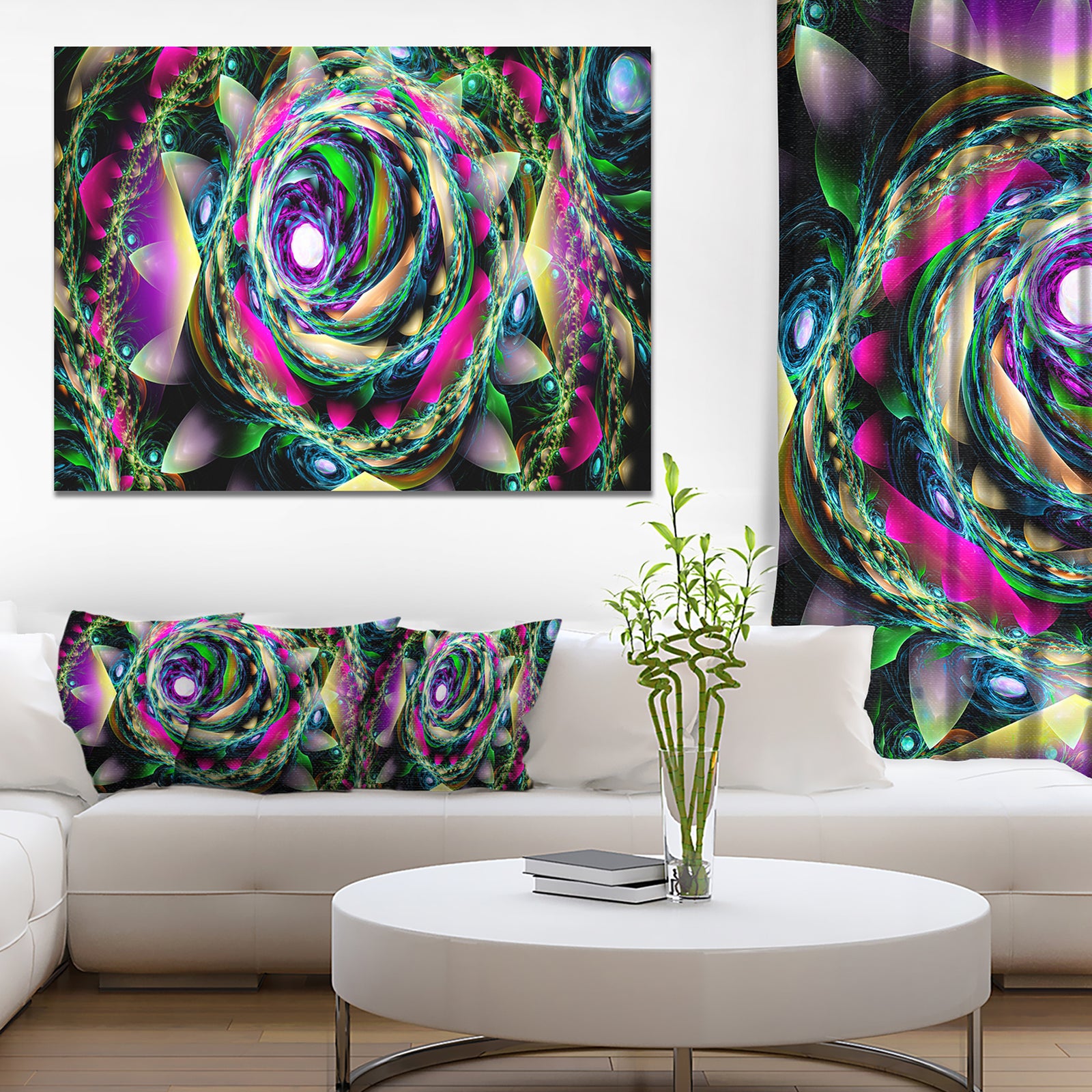 Colorful Exotic Whirlpool Flower - Extra Large Floral Canvas Art Print
