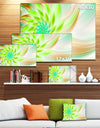 Huge Bright Green Fractal Flower - Extra Large Floral Canvas Art Print