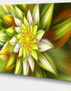 Huge Yellow Fractal Flower - Extra Large Floral Canvas Art Print