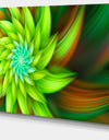 Huge Clear Green Fractal Flower - Extra Large Floral Canvas Art Print