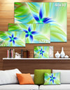 Huge Rotating Green Flower - Extra Large Floral Canvas Art Print