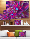 Huge Purple Pink Fractal Flower - Extra Large Floral Canvas Art Print