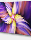 Purple Yellow Rotating Flower - Extra Large Floral Canvas Art Print