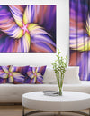 Purple Yellow Rotating Flower - Extra Large Floral Canvas Art Print