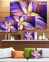 Purple Yellow Rotating Flower - Extra Large Floral Canvas Art Print