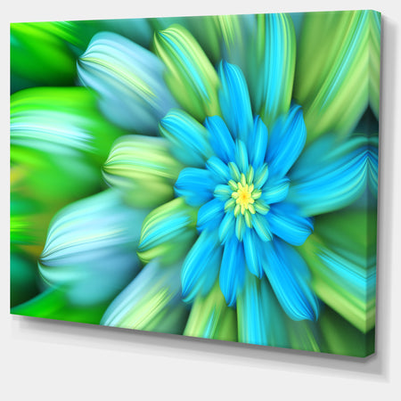 Massive Green Fractal Flower - Extra Large Floral Canvas Art Print
