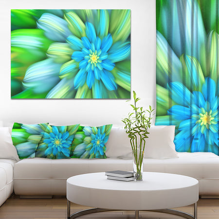 Massive Green Fractal Flower - Extra Large Floral Canvas Art Print