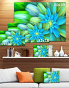 Massive Green Fractal Flower - Extra Large Floral Canvas Art Print