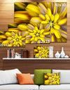 Massive Yellow Fractal Flower - Extra Large Floral Canvas Art Print