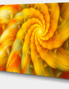 Rotating Yellow Fractal Flower - Extra Large Floral Canvas Art Print