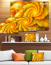 Rotating Yellow Fractal Flower - Extra Large Floral Canvas Art Print