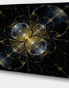 Symmetrical Golden Fractal Flower - Extra Large Floral Canvas Art Print