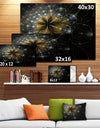 Large Mystic Golden Fractal Flower - Extra Large Floral Canvas Art Print