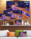 Colorful City Overpass at Night - Extra Large Cityscape Wall Art