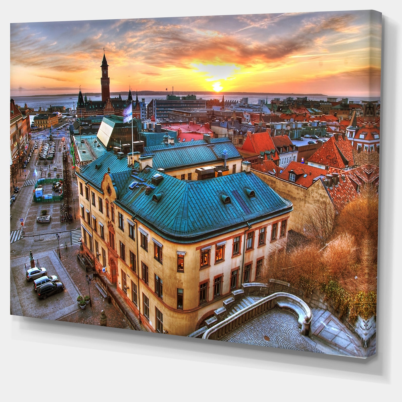 Colorful City Landscape - Extra Large Cityscape Wall Art