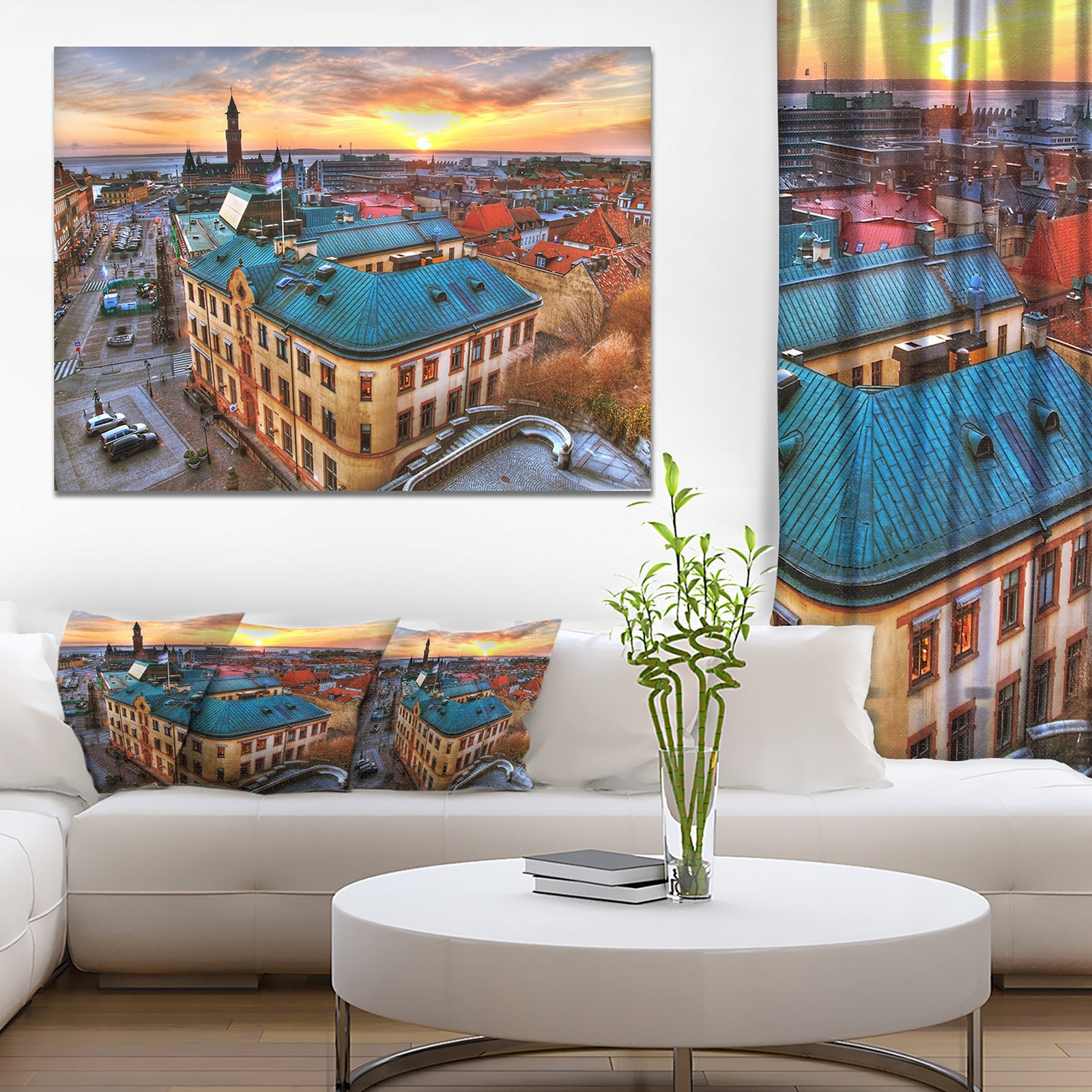 Colorful City Landscape - Extra Large Cityscape Wall Art
