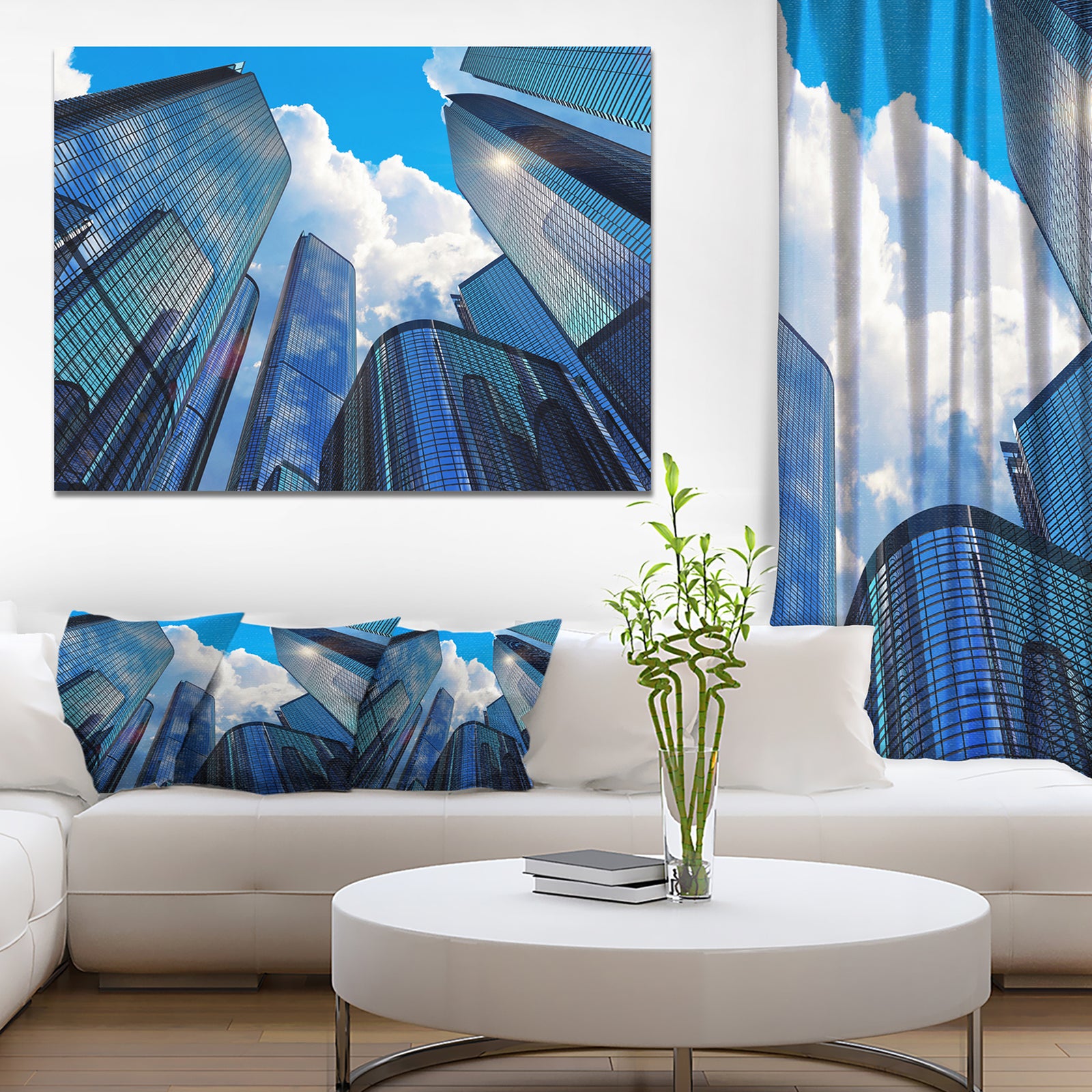 Elevated Business Buildings - Extra Large Cityscape Wall Art