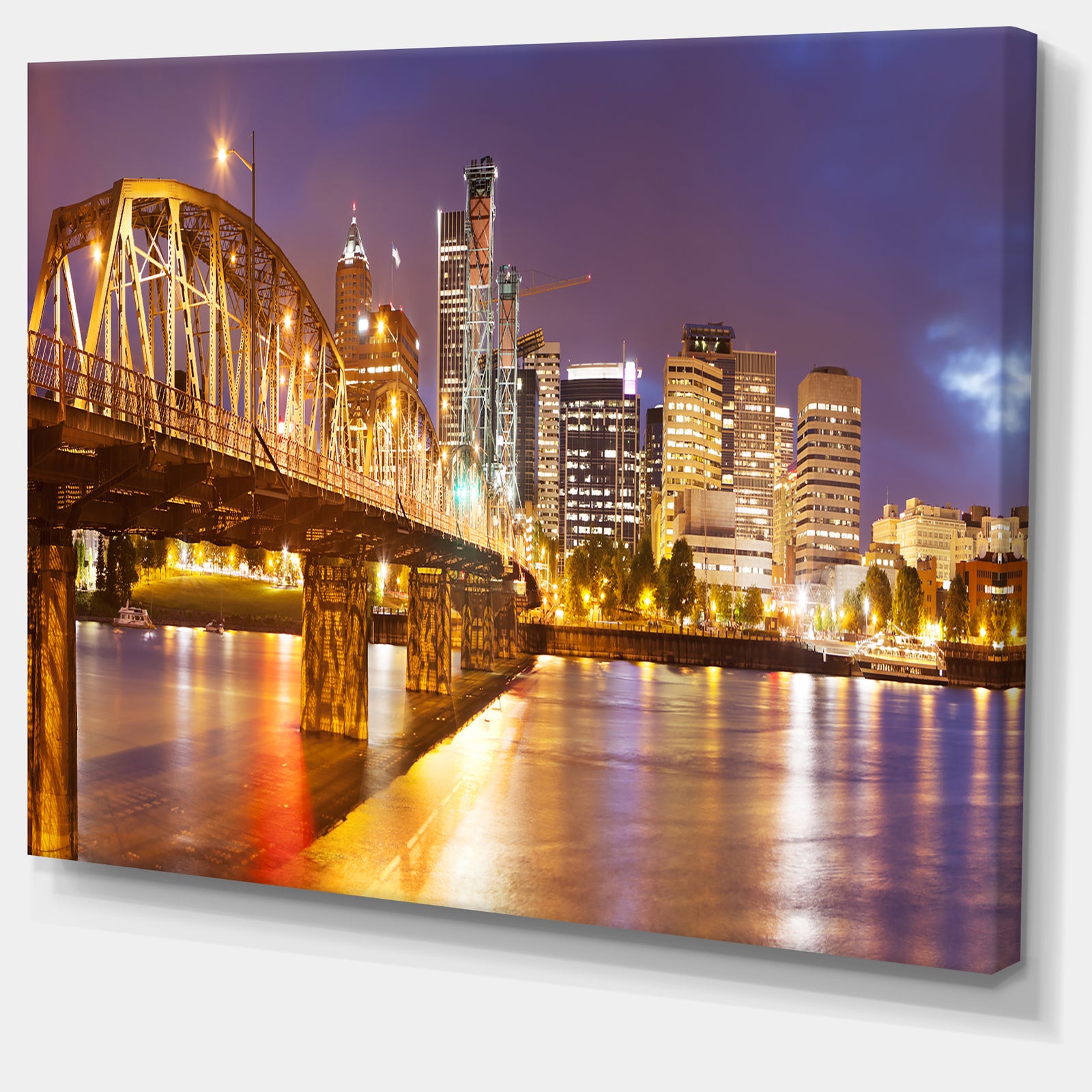 Skyline of Portland Panorama - Extra Large Cityscape Wall Art