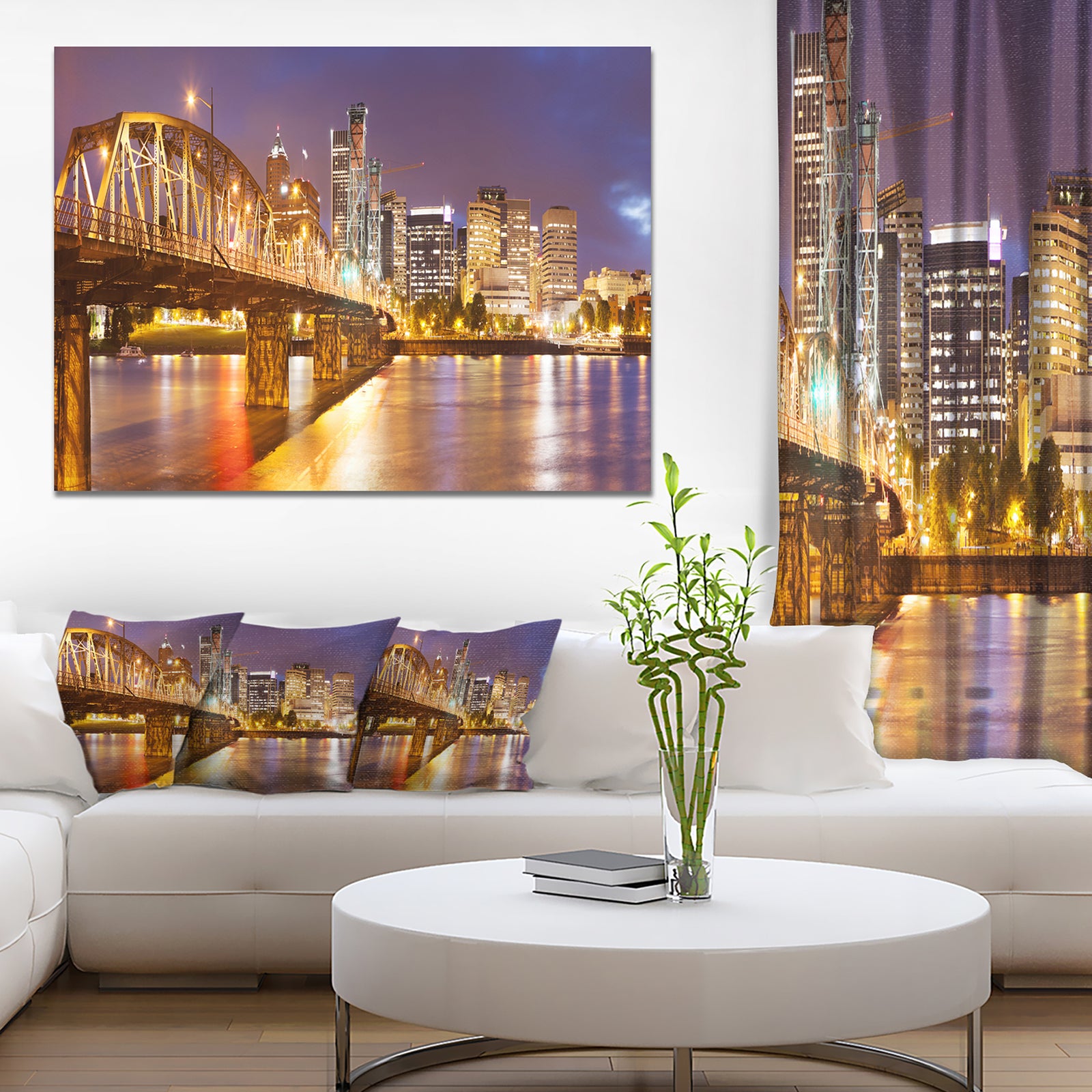Skyline of Portland Panorama - Extra Large Cityscape Wall Art